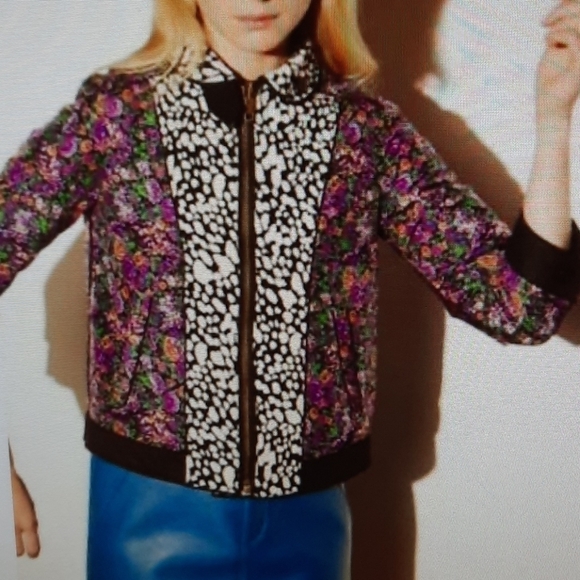 Coach reversible floral military blouson jacket xs - Picture 2 of 16